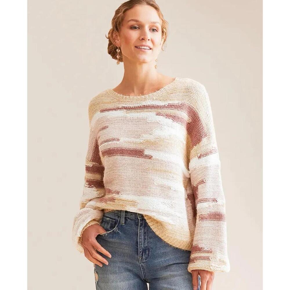 NWT Chembery from Buckle Cream Multi Mixed Yarn Sweater size S. So soft! $50 on - Picture 6 of 6